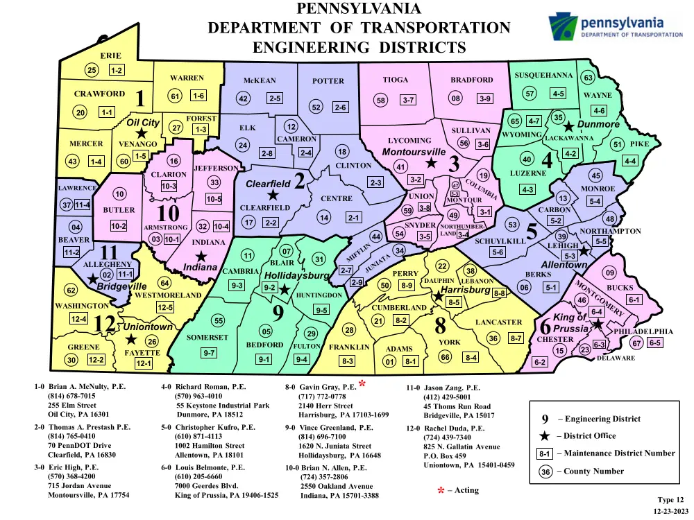 Pennsylvania Department of Transportation Engineering Districts